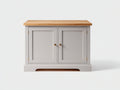 Buffet - bois - 96x41x82 cm - greige-bois naturel - style campagne épuré
