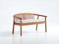 Banc de jardin - Bois-Tissu - 140 x 62 x 80 cm - Marron miel-Beige clair - Style scandinave