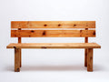 Banc de jardin - Bois - 168 x 56 x 86 cm - Marron miel - Style rustique