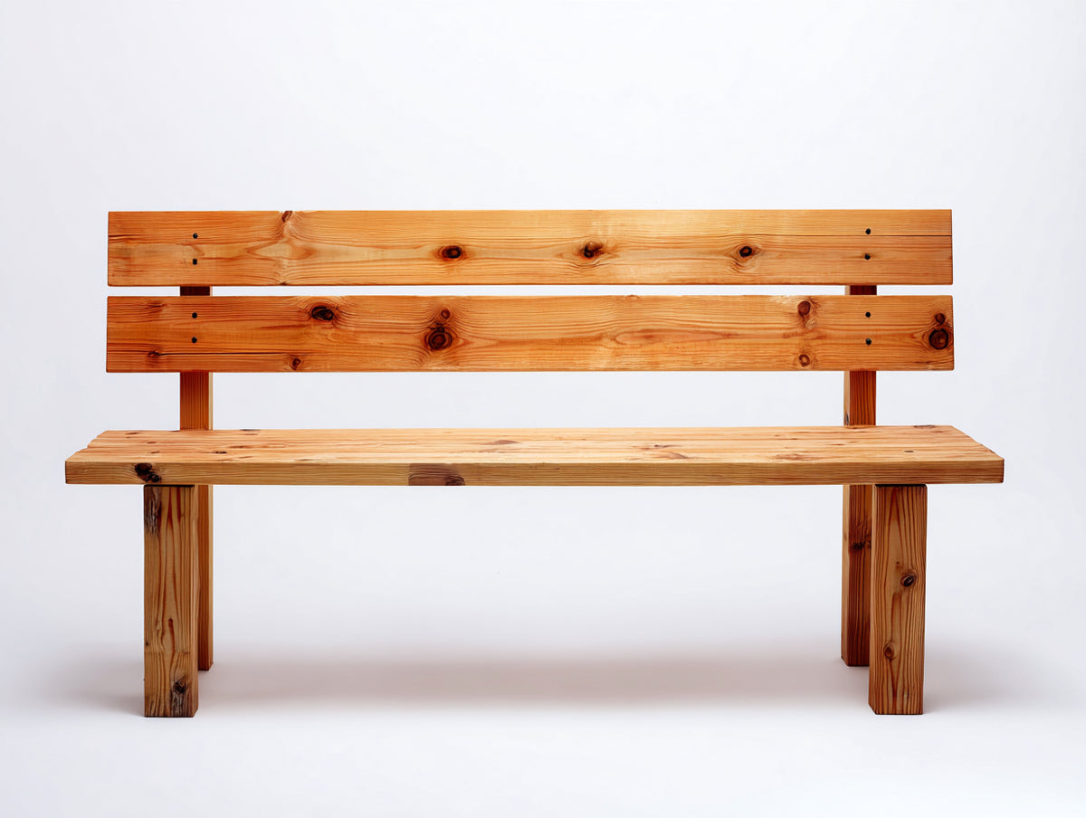 Banc de jardin - Bois - 168 x 56 x 86 cm - Marron miel - Style rustique